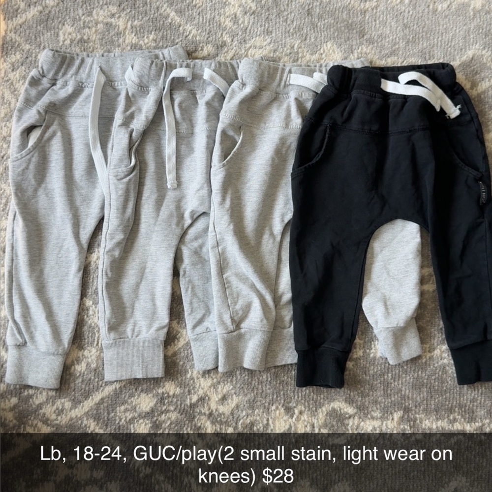 Little Bipsy Kids Jogger Pants Set - Gray and Black
